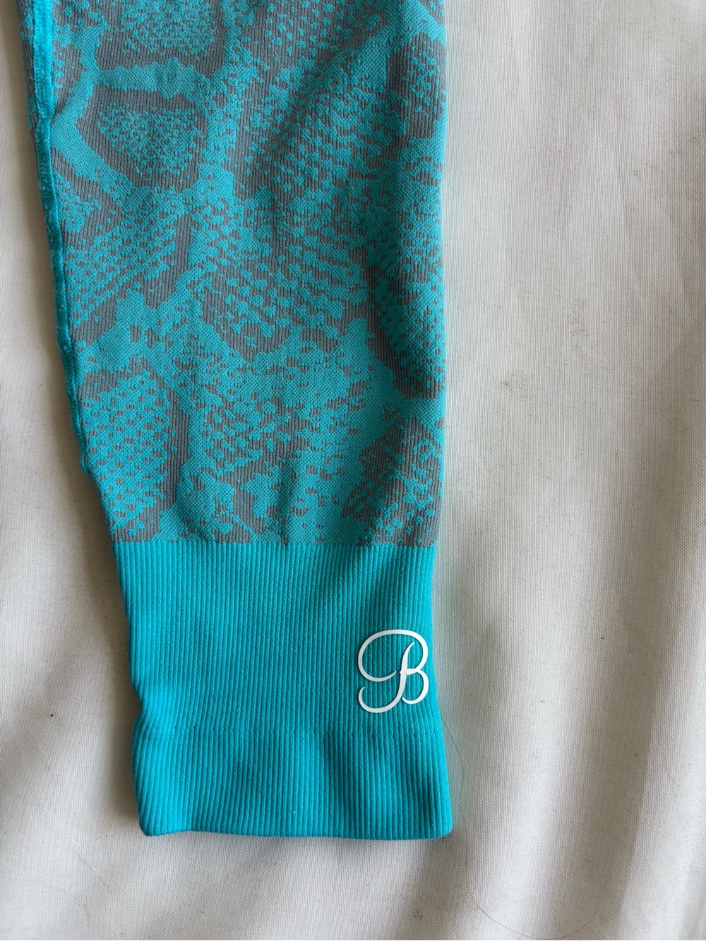 Bombshell sportswear teal and grey snake-print seamless leggings large-XL - Picture 6 of 10